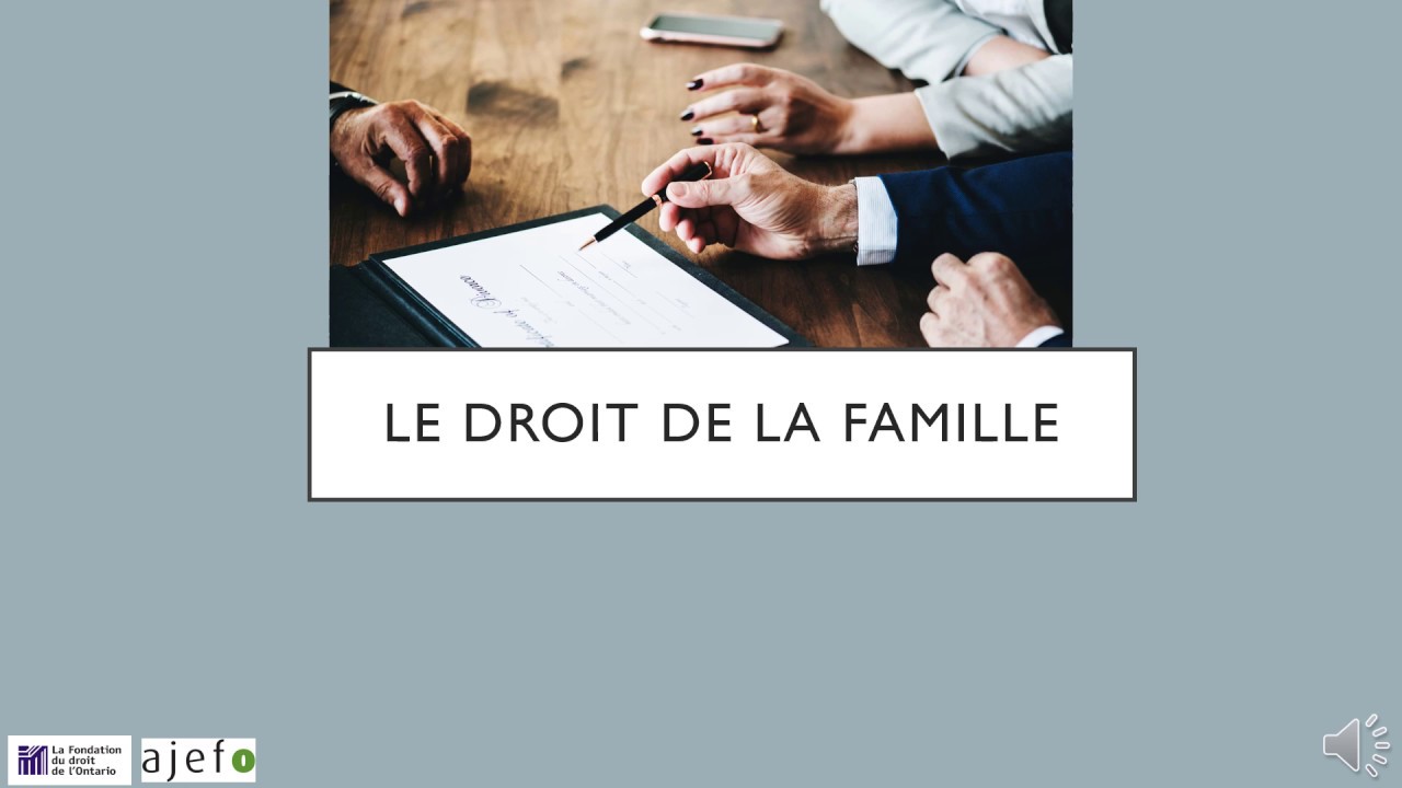 Le droit de la famille en Ontario
