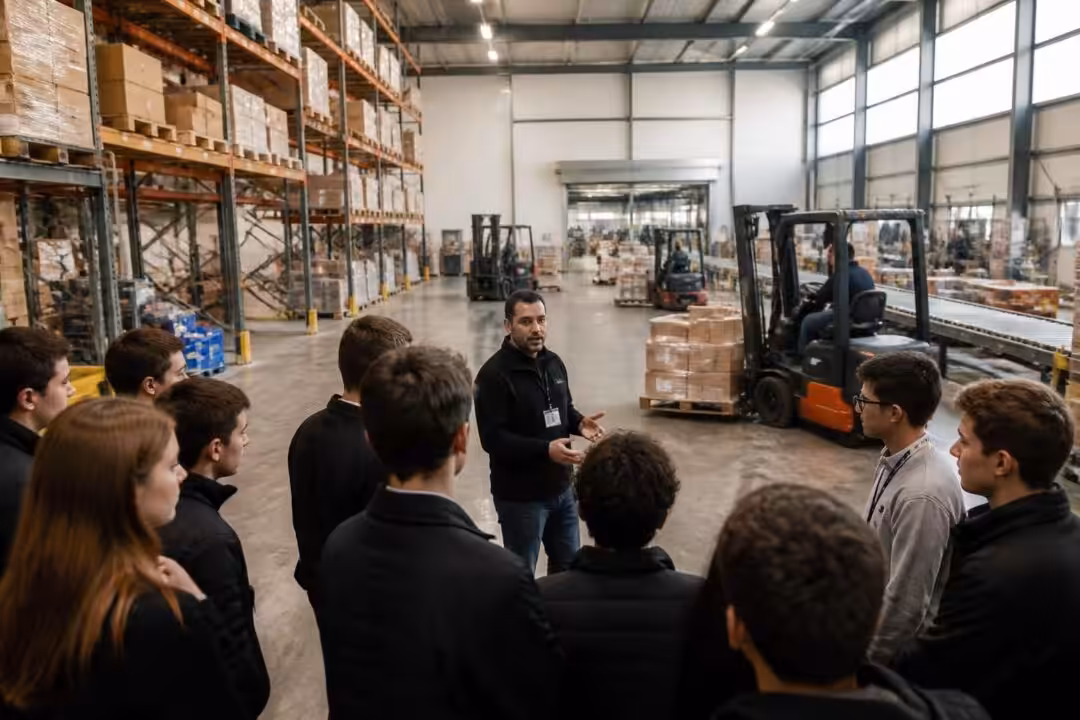 découvrez la visite du relais logistique à senges (31) organisée pour les étudiants en bts gestion des transports et logistique associée (gtla), une immersion pratique au cœur des opérations logistiques.